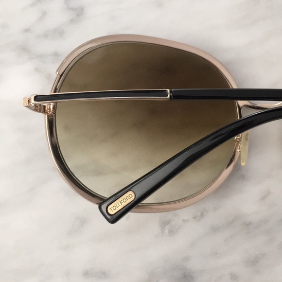 Tom Ford black and gold metal frame sunglasses - Picture 4 of 6